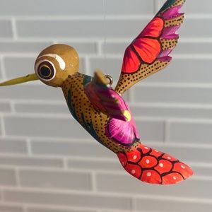 Wood Carving Hanging Hummingbird